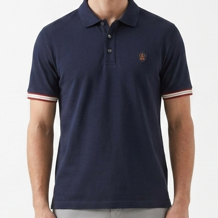 Premium Classic Navy Blue Polo T-Shirt for Men  Elegant & Comfortable Fit