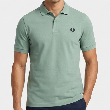Premium Embroidered Logo Green Polo T-Shirt For Men