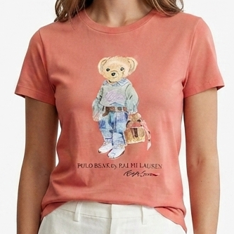 Premium Polo Bear Graphic  T-Shirt for Women