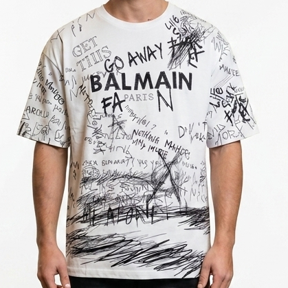 Elegant Brand Signature Streetwear Over sized T-Shirt