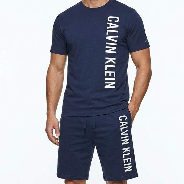 Navy Blue Premium Co-Ord T-Shirt & Shorts Set