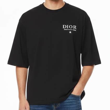 Premium Black Graphic Drop Shoulder T-Shirt Collection Edition