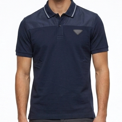 Premium Designer Black Polo Tee with Contrast Collar