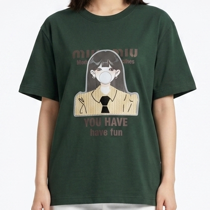 Premium Women's Graphic T-Shirt Casual Printed Tee