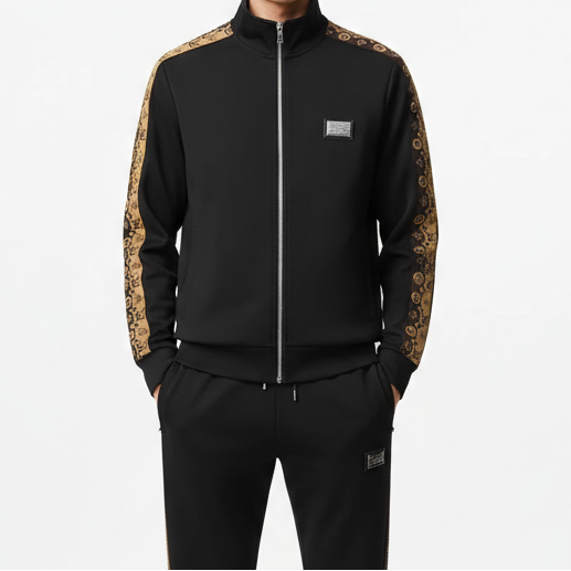 Premium Logo Pattern Stripe Track-Set