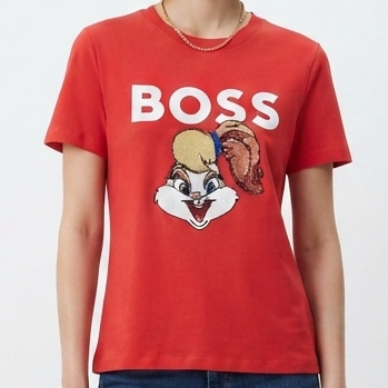 Women’s Red Branded  Graphic Print Round Neck T-Shirt