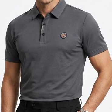 Grey Premium Polo T-Shirt for Men Classic Fit  Soft & Breathable Casual Wear