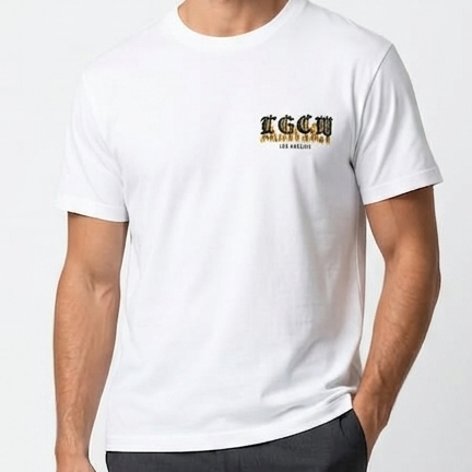 Premium White Graphic T-Shirt – Luxury Casual Cotton Tee for Men