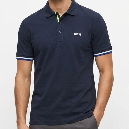 Premium Navy Blue Polo T-Shirt Classic Smart Casual Comfort Fit