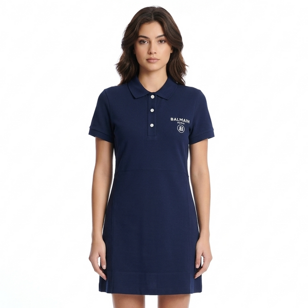 Women’s Polo Dress – Short Sleeve A-Line Dress with Logo