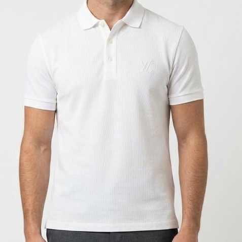 Premium White Polo T-Shirt for Men Classic Fit Elegant Casual Wear