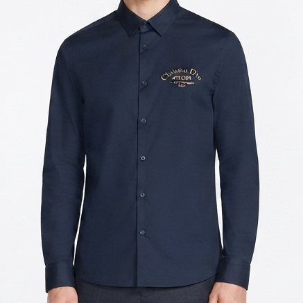 Men’s Premium Navy Blue Full-Sleeve Casual Shirt