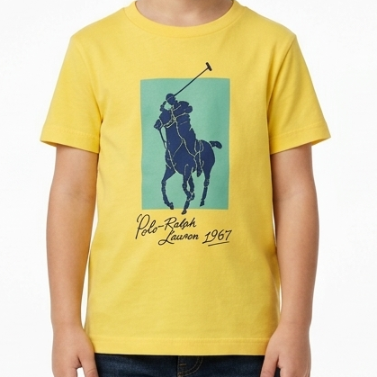 Premium Kids Graphic  T-Shirt – Bright Yellow Casual Wear