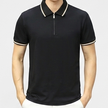 Premium Half-Zip Polo T-Shirt for Men – Elegant Casual Wear