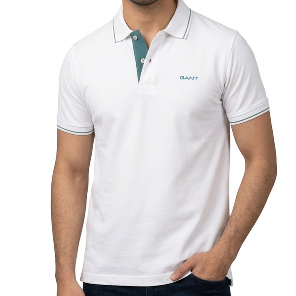 Premium Men’s Polo T-Shirt Contrast Collar  Polo Regular Fit Casual Wear