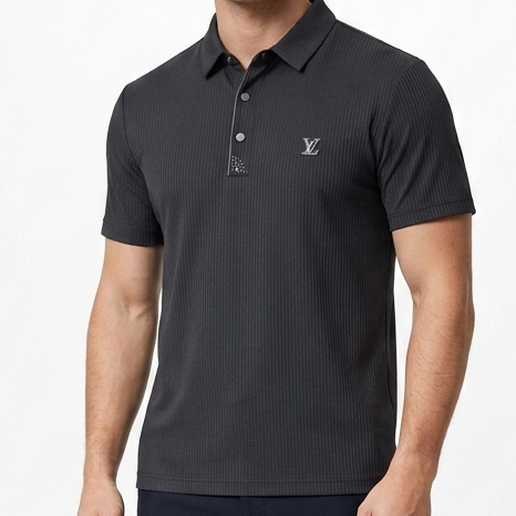 Men's Premium Black Polo T-Shirt  Classic Collar Soft Polo