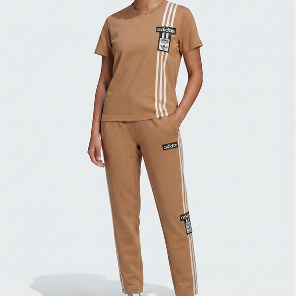 Women's Premium Brown T-Shirt & Track Pants Co-Ord Set – Casual Sportswear Outfit