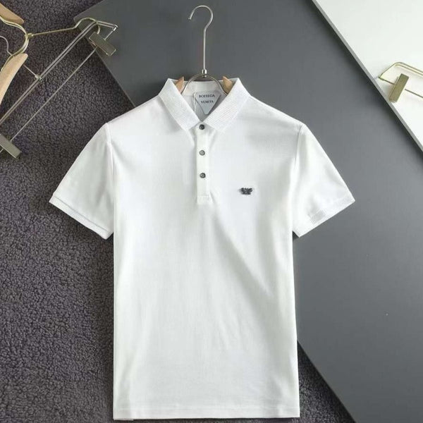 High-Class Initial Metal  Logo  Polo Shirt