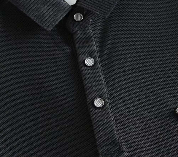 High-Class Initial Metal  Logo  Polo Shirt