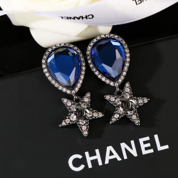 Metal, Resin & Strass Earring Jewel