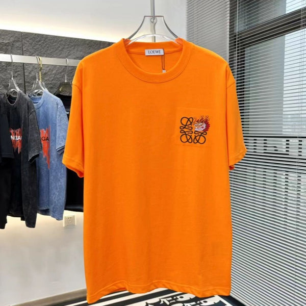 Branded  Drop Shoulder Embroidered Logo  Tee