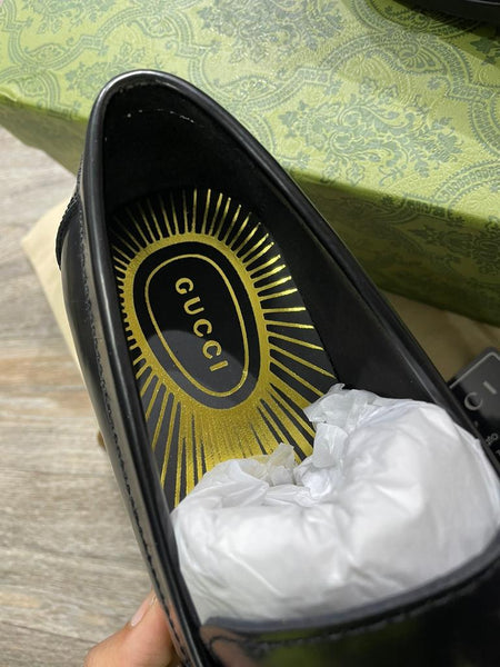 Logo-Letter Hardware Leather Shoes For Men