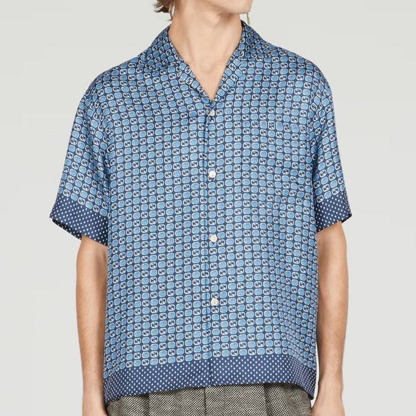 Geometric Interlocking G Print Hawaii shirt