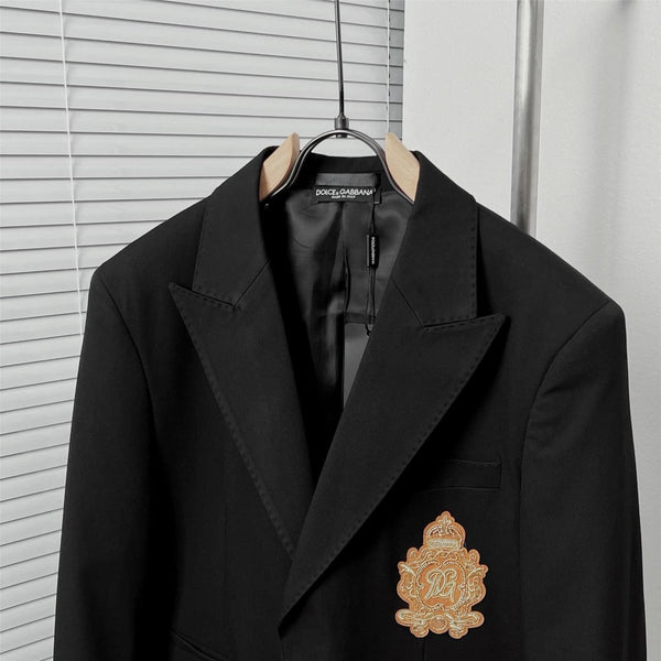 Luxury  Logo-Badge Blazer Pant Set