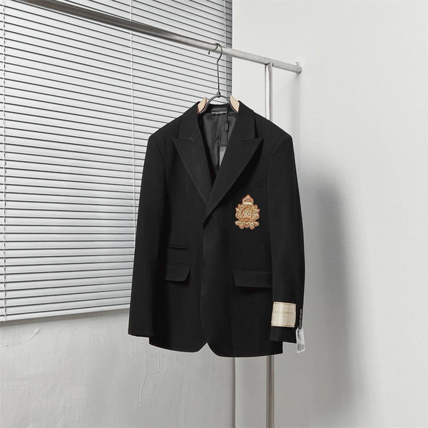 Luxury  Logo-Badge Blazer Pant Set