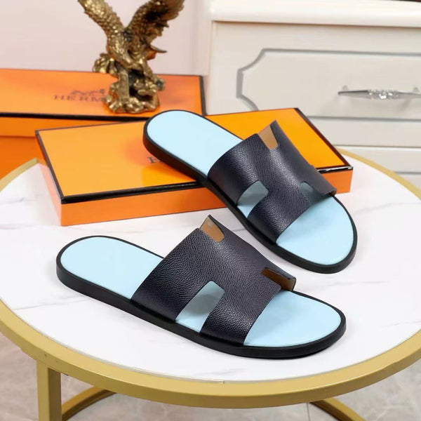 Branded Leather Slipper For Men