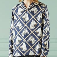 Premium Equestrian-Print Full sleeve Shirt