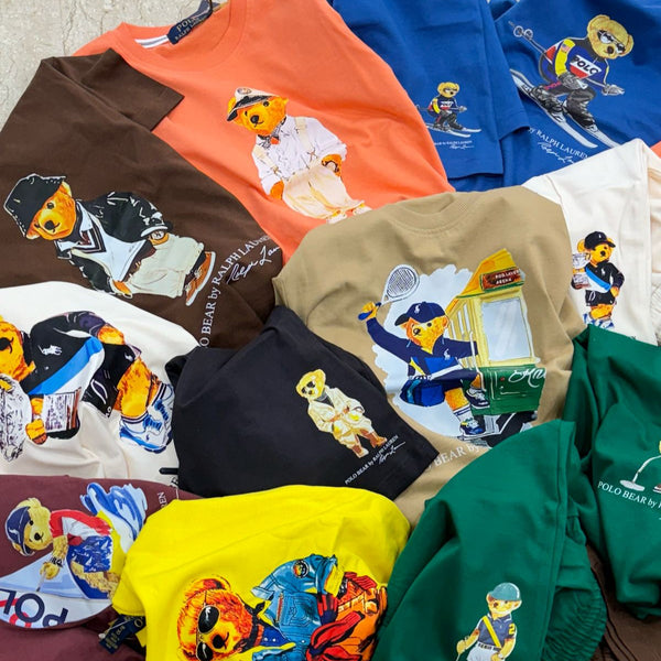 Premium Bear Printed tee and Shorts Combo   For Kids