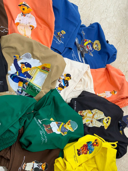 Premium Bear Printed tee and Shorts Combo   For Kids
