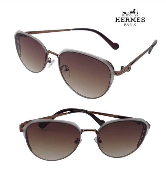 Gold Aviator Sunglasses with  Gradient Lenses for Women