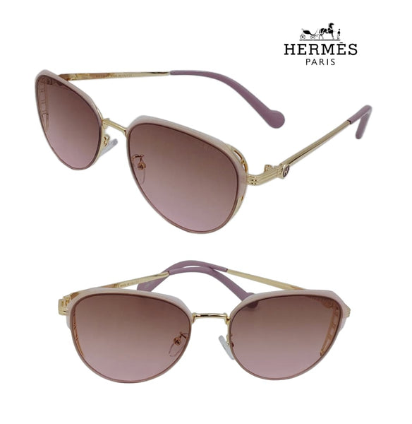 Gold Aviator Sunglasses with  Gradient Lenses for Women