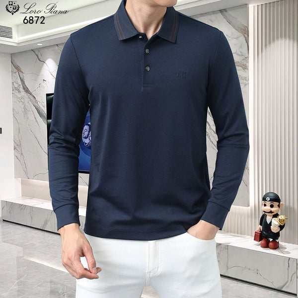 Premium Quality Long Sleeve Polo T-Shirt – Minimalist Style with a Modern Edge