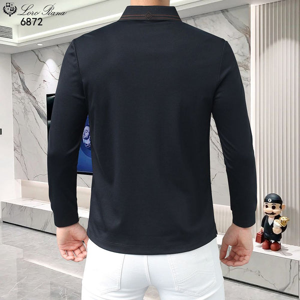 Premium Quality Long Sleeve Polo T-Shirt – Minimalist Style with a Modern Edge