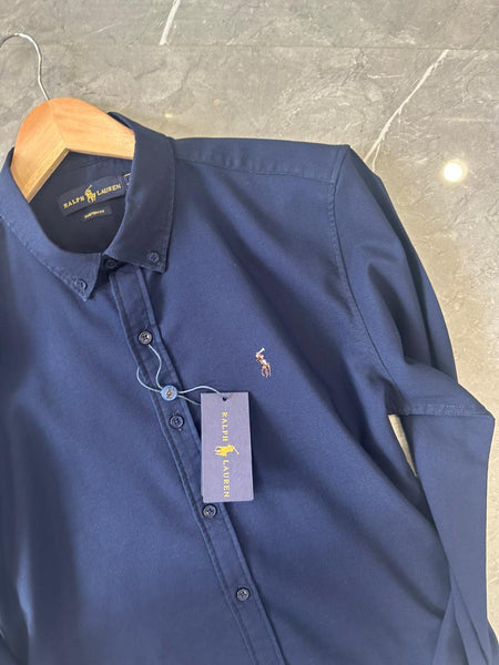 Luxury Button-Down Long-Sleeve Shirt