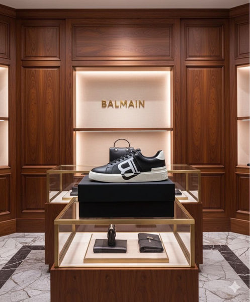Men Premium Black Leather Sneakers