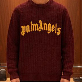 Burgundy Logo Knit Sweater Premium Streetwear Essential