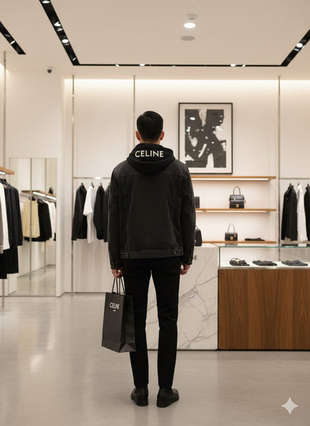 Imported Black Denim Hooded Jacket