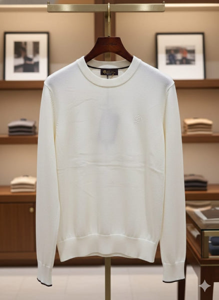 Premium Off-White Lightweight Knit Pullover