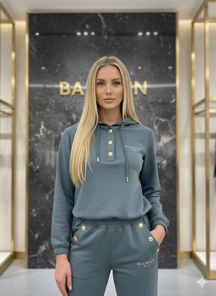 Premium Track Set with Gold Button Detailing Stylish & Comfortable