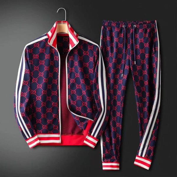 Men Luxury All-Over Brand Pattern Track-Set