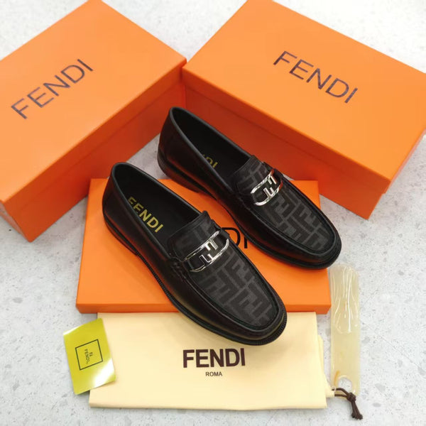 Men’s Premium Black Patterned Loafers