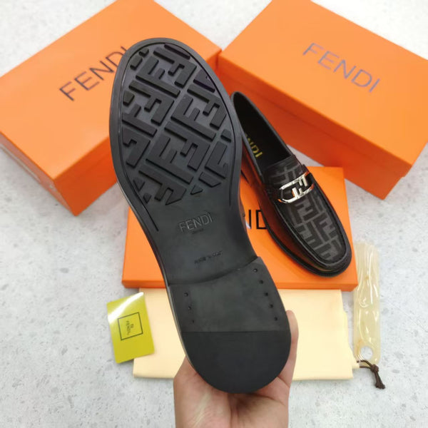 Men’s Premium Black Patterned Loafers