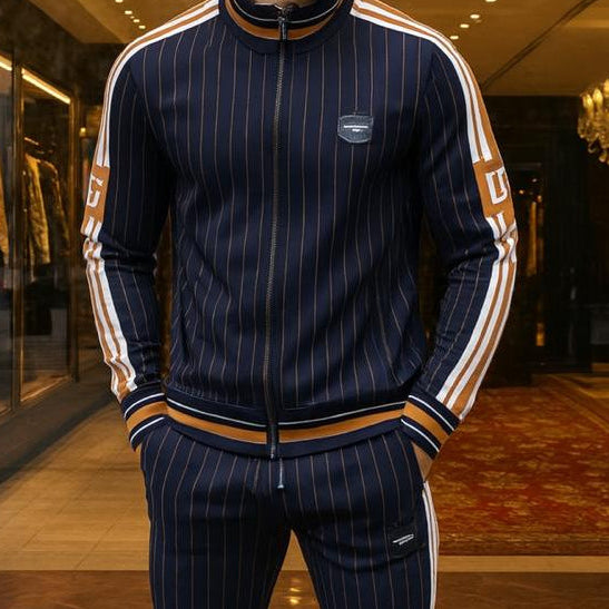 Striped Logo-Patched Track-Set For Men