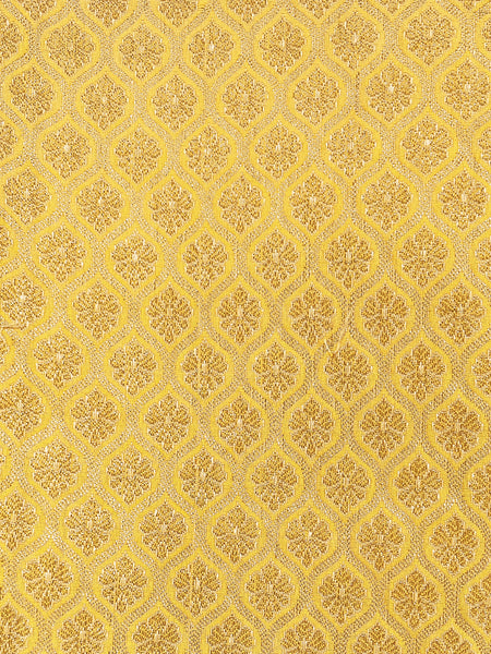 Elegant Yellow Brocade Nehru Jacket Set for Men By Treemoda