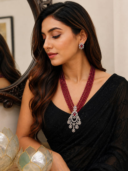 Royal Red Onyx Necklace Set