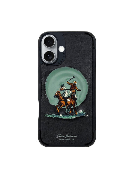 Santa Barbara Aubrey Series Embroided Leather Magsafe Case for iPhone 16 Series